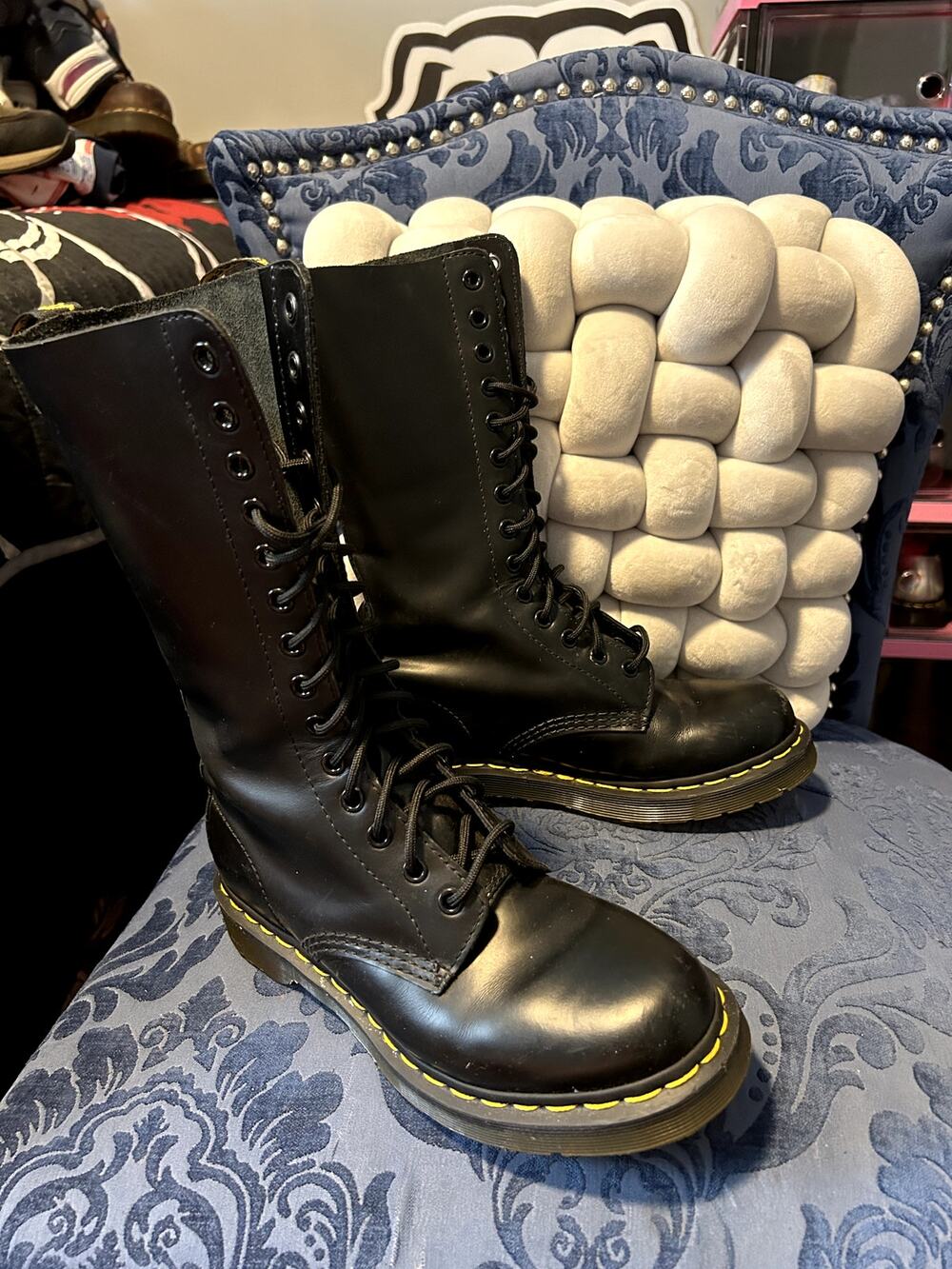 Dr Martens 1914W Black Knee High Size 7/EU 38